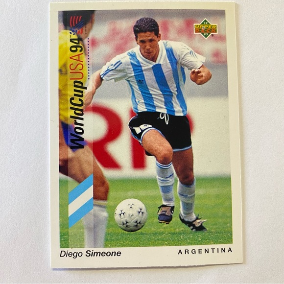 RARE DIEGO SIMEONE (El CHOLO) ROOKIE WORLD CUP CARD.  MINT!!! - Picture 2 of 3